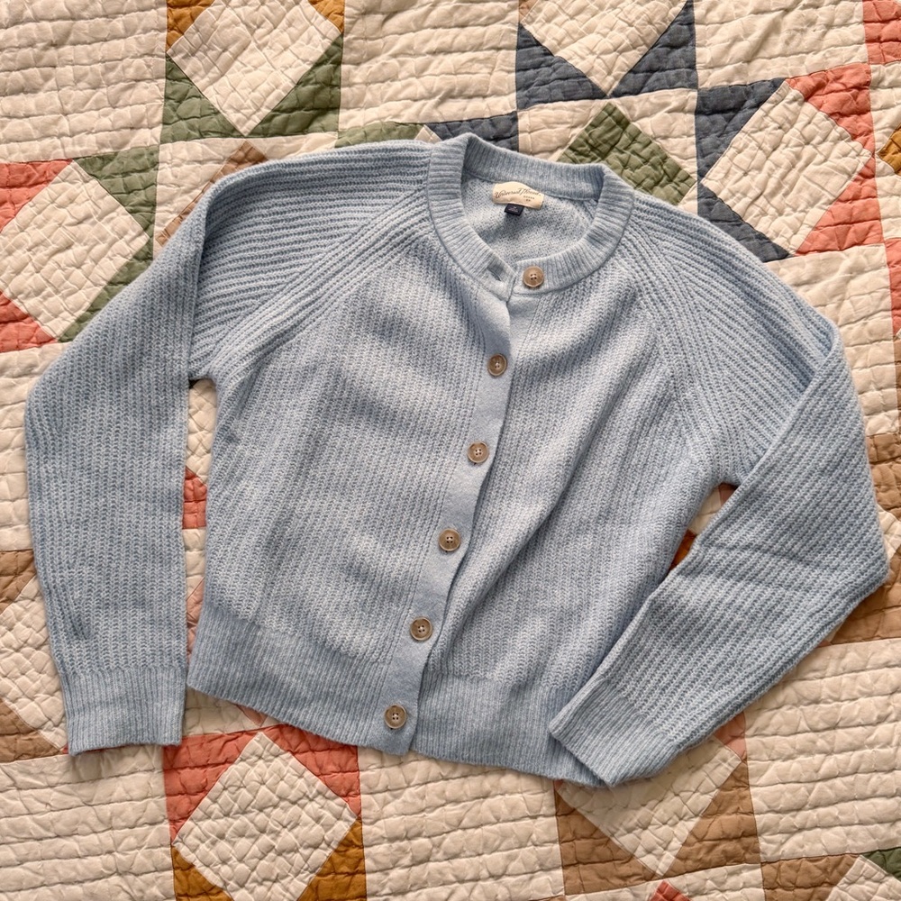 Soft knit Universal Thread sky blue cardigan NWOT M